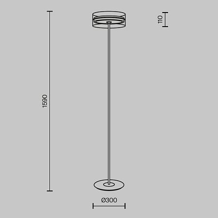 Торшер светодиодный Maytoni Dress code MOD348FL-L24BBS3K
