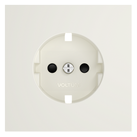 Накладка для розетки с заземлением и защитными шторками Voltum S70 (хлопок) VLS000713 Накладка для розетки с заземлением и защитными шторками Voltum S70 (хлопок) VLS000713