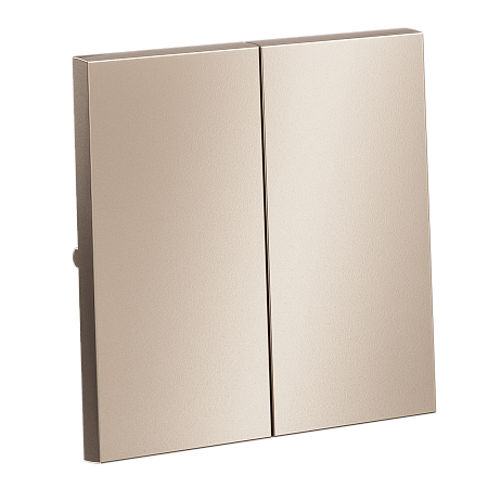 Клавиши для выключателя/переключателя двухклавишного Voltum S70 METAL (платина) VLSM000310