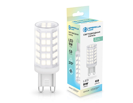 Лампа светодиодная G9 9W 4000K Ambrella light 100904