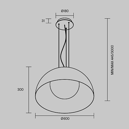 Светильник подвесной светодиодный Maytoni Batten MOD472PL-L33B3K Светильник подвесной светодиодный Maytoni Batten MOD472PL-L33B3K