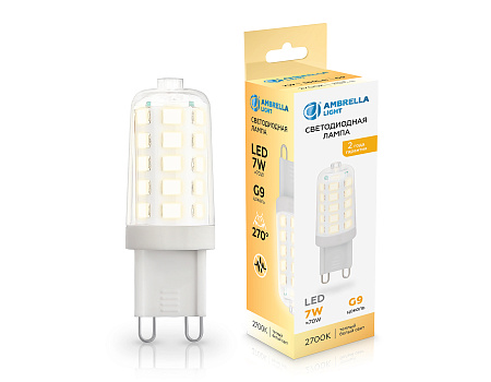 Лампа светодиодная G9 7W 2700K Ambrella light 100703