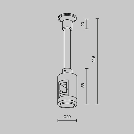Крепление настенное одинарное удлиненное Maytoni Flarity TRA155CW-SL1-BS