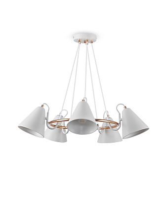Люстра подвесная Freya Falke Market FR8001PL-05WG Люстра подвесная Freya Falke Market FR8001PL-05WG