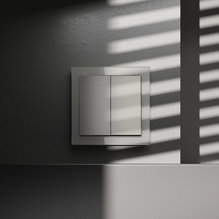 Выключатель двухклавишный перекрестный встраиваемый 10А Voltum S70 (шелк) VLS020504 Выключатель двухклавишный перекрестный встраиваемый 10А Voltum S70 (шелк) VLS020504