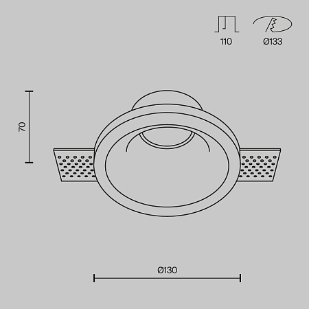 Светильник встраиваемый Maytoni Gyps Modern DL002-1-01-W
