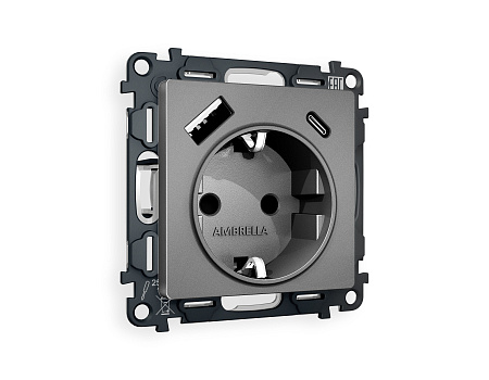 Комплект механизма электрической розетки Ambrella Volt ALFA MA660010