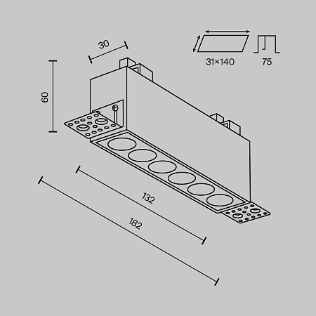 Светильник встраиваемый светодиодный Maytoni Points DL065-12W3-6K-TRS-B