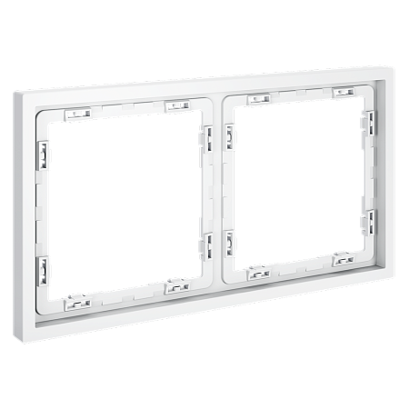 Рамка пластиковая VOLTUM S70 на 2 поста, (белый матовый) VLS100202