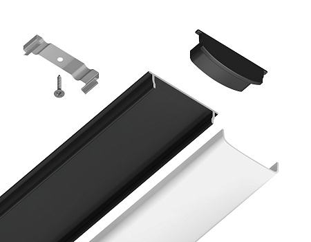 Накладной гибкий профиль для светодиодной ленты ILLUMINATION GP1600BK