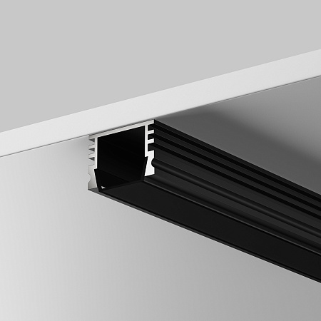 Рассеиватель для профиля 16×12 (Чёрный, 2 м), Maytoni ALM-005-B-DF-2M 642024