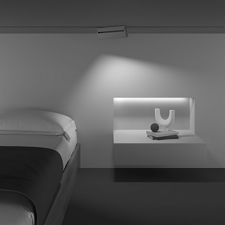 Трековый магнитный однофазный светодиодный светильник Maytoni Points Rot Gravity TR077-2-20W4K-W