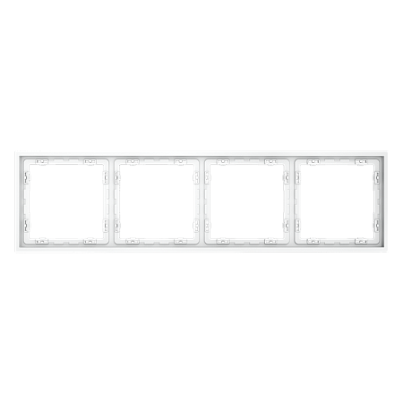 Рамка пластиковая VOLTUM S70 на 4 поста, (белый матовый) VLS100402