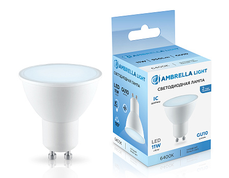 Лампа светодиодная MR16 11W GU10 6400K Ambrella light 181106