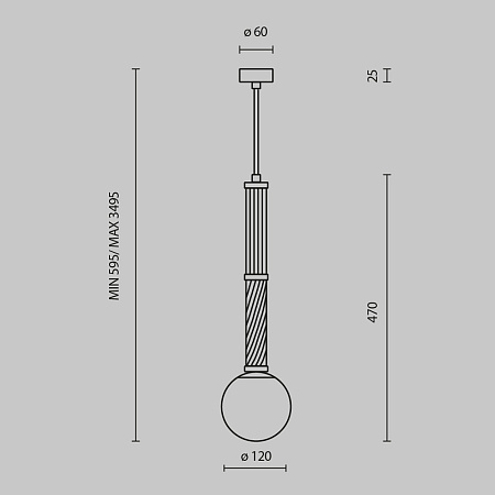 Светильник подвесной Maytoni Teatro MOD287PL-01BS Светильник подвесной Maytoni Teatro MOD287PL-01BS