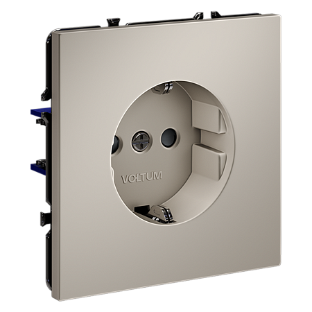 Розетка встраиваемая VOLTUM S70 с заземлением и защитными шторками, (кашемир) VLS040203 Розетка встраиваемая VOLTUM S70 с заземлением и защитными шторками, (кашемир) VLS040203