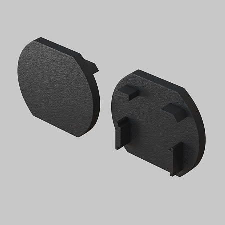 Заглушка для круглового шинопровода, 2 шт. Maytoni Basity TRA172EC-R-11B