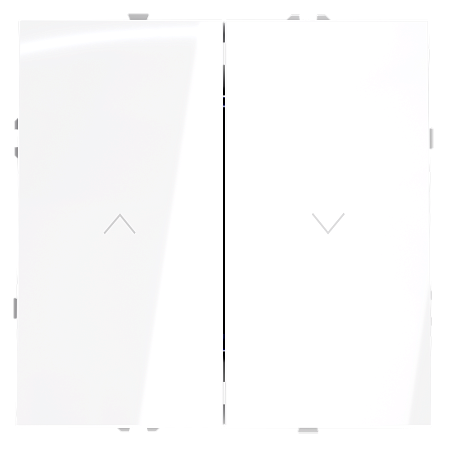 Выключатель двухклавишный встраиваемый для жалюзи 10А Voltum S70 (белый глянцевый) VLS020701