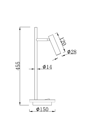 Настольная светодиодная лампа Maytoni Estudo Z010TL-L8B3K