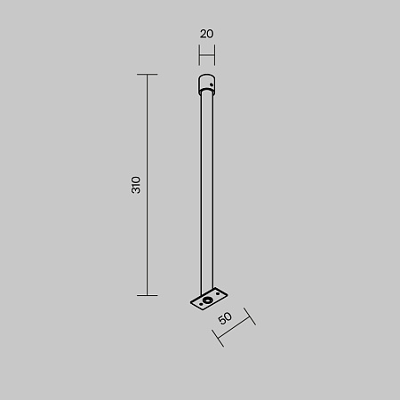 Жесткий подвес для уличной трековой системы Maytoni Elasity IP O-TR001-HL-B300