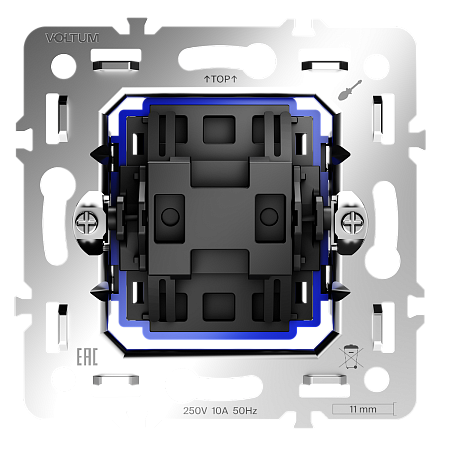 Механизм перекрестного переключателя одноклавишного 10А Voltum S70 VLS0105M