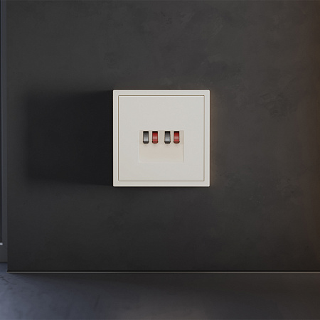 Накладка для розетки акустической 4-местной Voltum S70 (хлопок) VLS001513