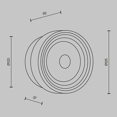 Светильник настенный Maytoni Olo MOD493WL-L6BSK2