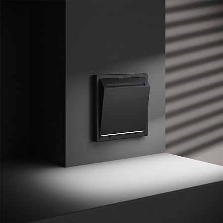 Выключатель встраиваемый карточный 16А Voltum S70 (графит) VLS010707