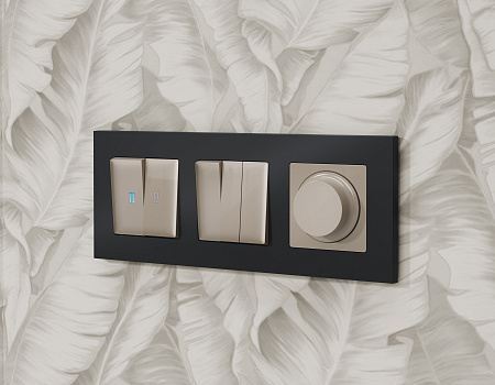 Комплект механизма 3-клавишного выключателя Ambrella Volt ALFA MA365010