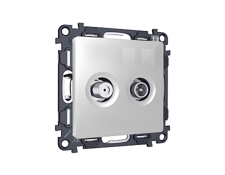 Комплект механизма розетки TV оконечной + SAT 5-862MHz 3.5dB/950-2150MHz 3.5dB Ambrella Volt Alfa MA413310