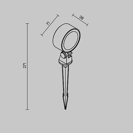 Уличный ландшафтный светодиодный светильник Maytoni Core O495FL-L10B3K