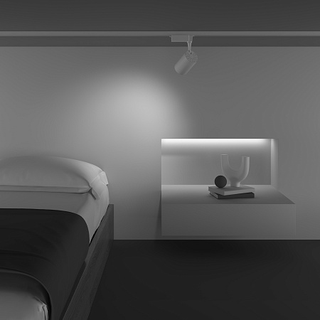 Трековый однофазный светодиодный светильник Maytoni Unity Vuoro TR003-1-10W3K-W-W