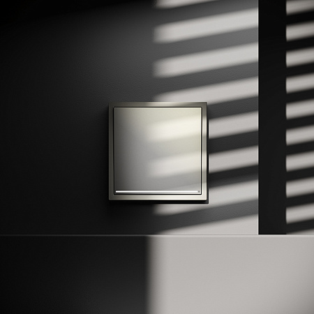 Проходной переключатель встраиваемый VOLTUM S70 одноклавишный с подсветкой (шелк) VLS010404