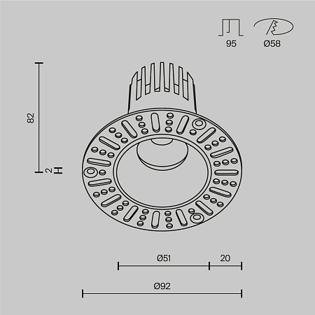 Светильник встраиваемый светодиодный Maytoni Dip DL124-10W-2.7K-TRS-W