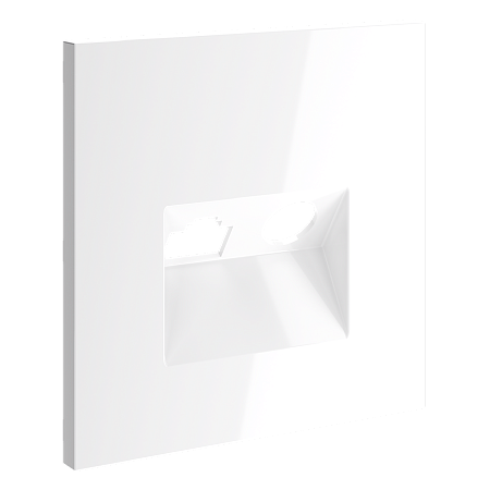 Накладка для розетки TV+RJ45 кат. 6 Voltum S70 (белый глянцевый) VLS002701