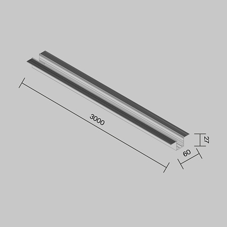 Шинопровод для уличной трековой системы Maytoni Exility IP O-TR002BF-P-B3M