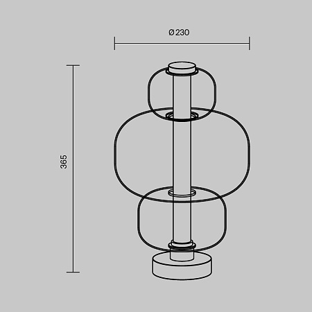 Настольная лампа Maytoni Atmos MOD364TL-L15B3K
