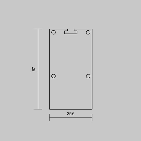 Комплект заглушек (для профиля 35×66) 2 шт., Maytoni ALM-3566-EC 642079
