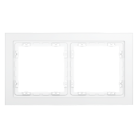 Рамка стеклянная VOLTUM S70 на 2 поста, (белый,матовый,стекло) VLS110202 Рамка стеклянная VOLTUM S70 на 2 поста, (белый,матовый,стекло) VLS110202