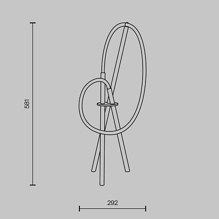 Настольная лампа светодиодная Maytoni Crochet MOD369TL-L15BS3K