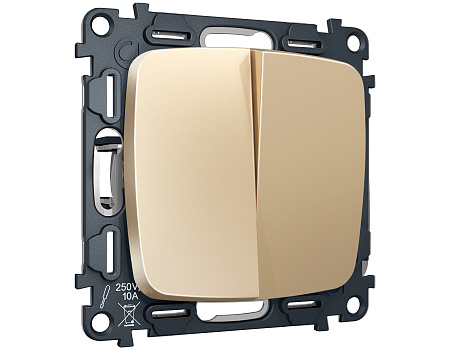 Комплект механизма 2-клавишного перекрестного выключателя 10A Omega MO603030