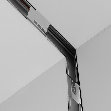 Коннектор угловой внутренний Exility встраиваемый под ГКЛ 12,5мм, черный Maytoni TRA034ICL-42.12B