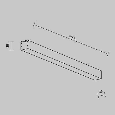 Линейный светильник светодиодный 4000К 500*35*35мм Maytoni LL311010