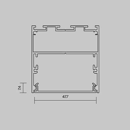 Рассеиватель для профиля 50×50 (Чёрный, 3 м), Maytoni ALM-5050T-B-DF-3M 642049