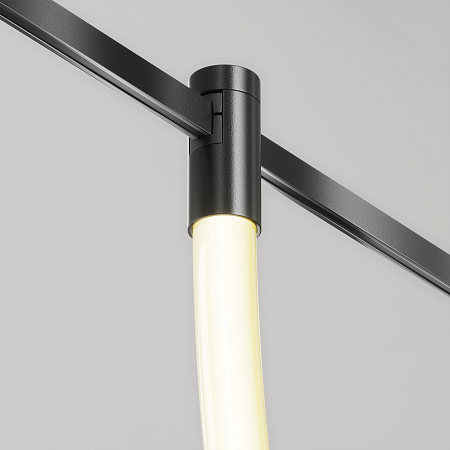 Трековый однофазный магнитный светодиодный светильник Maytoni Flarity Tau TR154-1-27W3K-B