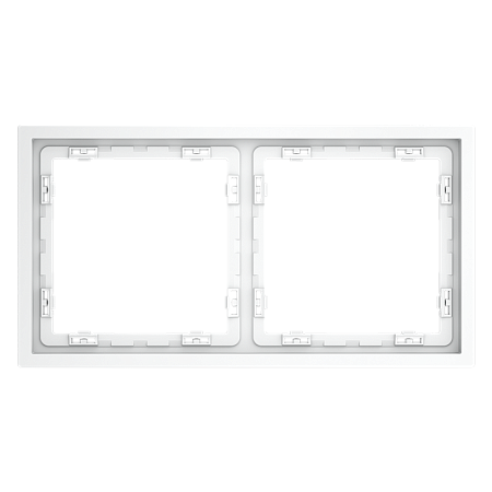 Рамка пластиковая VOLTUM S70 на 2 поста, (белый матовый) VLS100202
