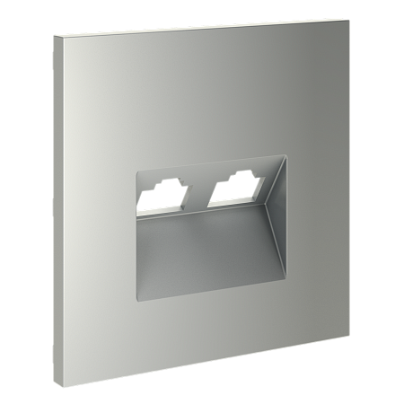 Накладка для розетки компьютерной двойной RJ45+RJ45 кат.6 Voltum S70 (сталь) VLS001405 Накладка для розетки компьютерной двойной RJ45+RJ45 кат.6 Voltum S70 (сталь) VLS001405
