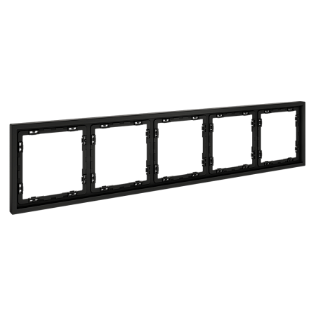 Рамка пластиковая VOLTUM S70 на 5 постов, (черный матовый) VLS100508 Рамка пластиковая VOLTUM S70 на 5 постов, (черный матовый) VLS100508