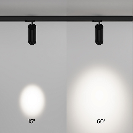 Трековый трехфазный светодиодный светильник Maytoni Trinity Focus Zoom TR198-3-20W4K-Z-B Трековый трехфазный светодиодный светильник Maytoni Trinity Focus Zoom TR198-3-20W4K-Z-B