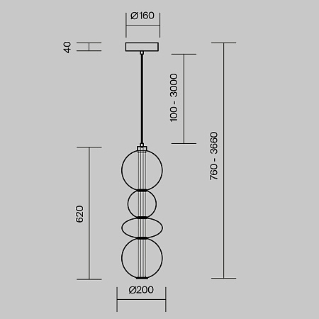 Светильник подвесной светодиодный Maytoni Futuro MOD307PL-L36B3K Светильник подвесной светодиодный Maytoni Futuro MOD307PL-L36B3K